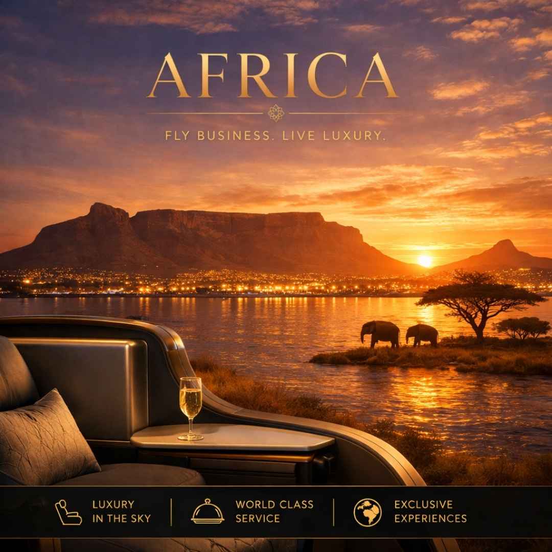 Discounted business class flights to Africa